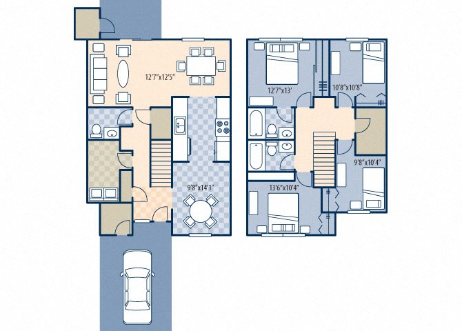 north bryan village 4 bed 2.5 bath floor plan
